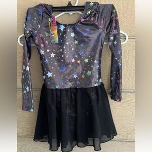 Girls Black Silver Glitter polyester Dress 4-6 for yer girl ….#3